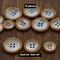 12 Pieces Faux Shell Button with Faux Wood Outer 15mm 5/8" Small Size Four Hole Shirt Button